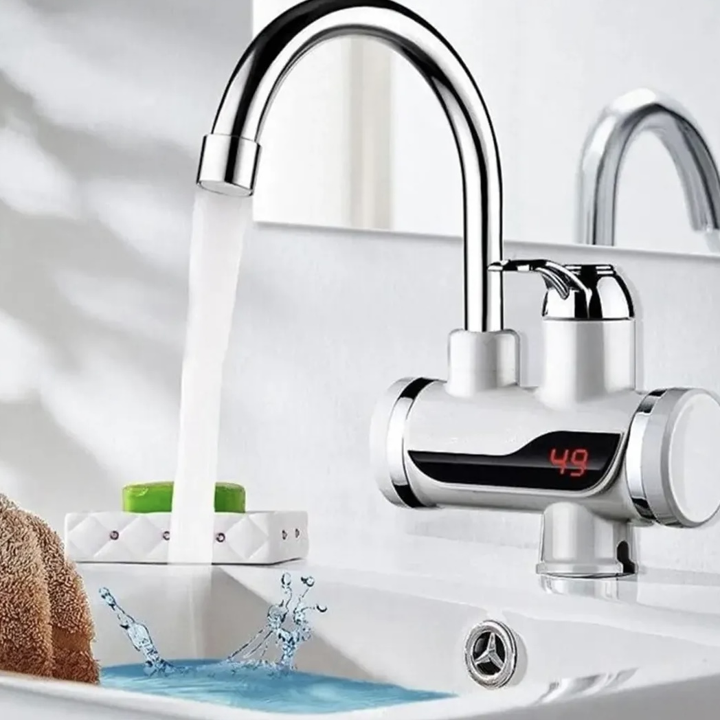 Grifo Calentador Eléctrico De Agua Acero Inoxidable